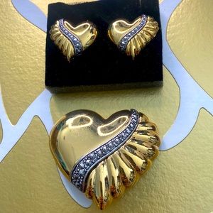 Avon Sparkle ❤️ Set: Brooch & Earrings